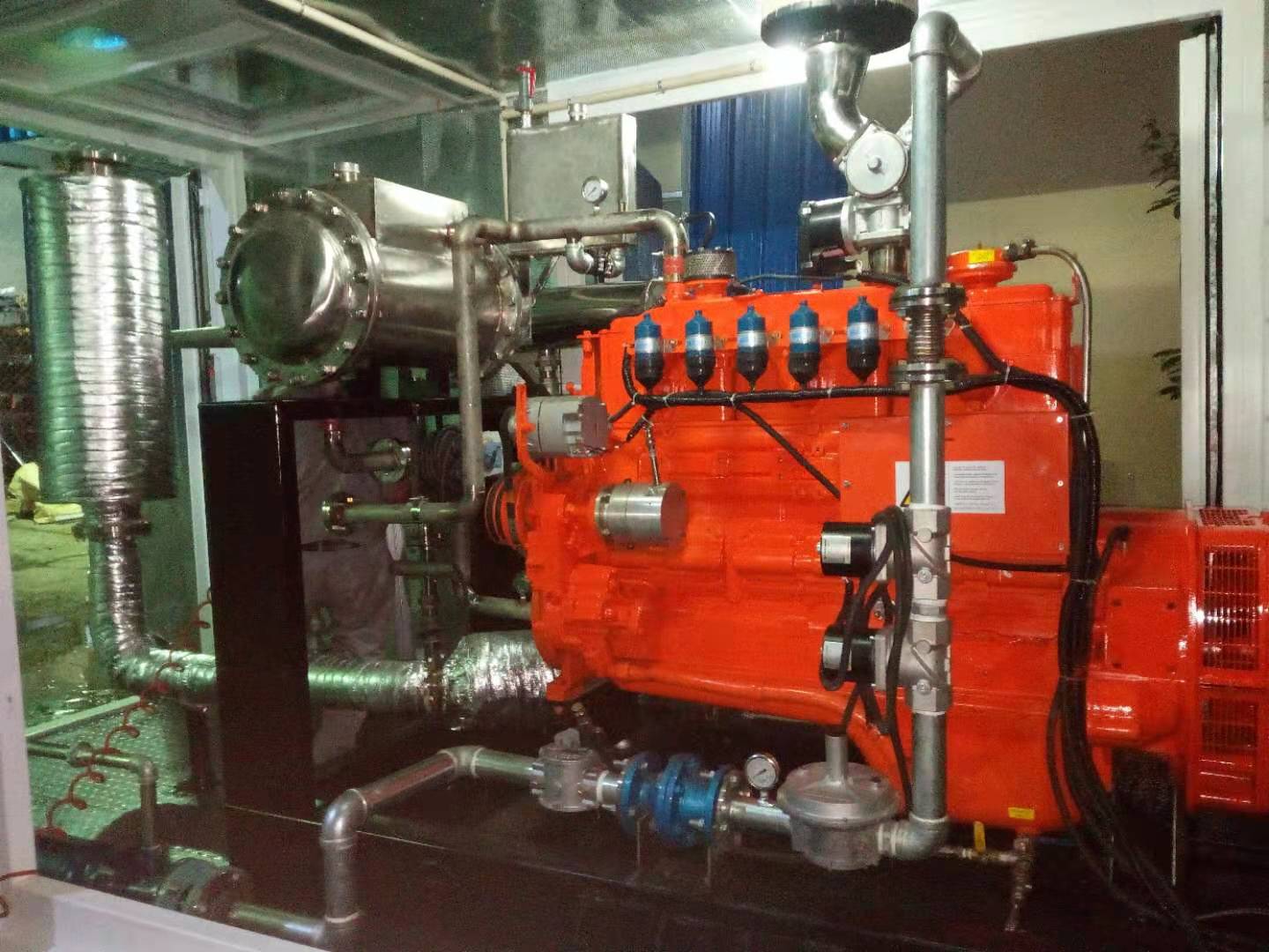 歐洲燃?xì)獍l(fā)電機(jī)組現(xiàn)場